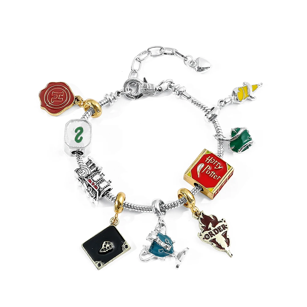 Fashion Harried Potter Bracelet Hogwarts School Hufflepuffs Cup Badge Pendant Magic Book DIY Bangle Trend Jewelry Accessories
Fashion Harried Potter Bracelet Hogwarts School Hufflepuffs Cup Badge Pendant Magic Book DIY Bangle Trend Jewelry Accessories