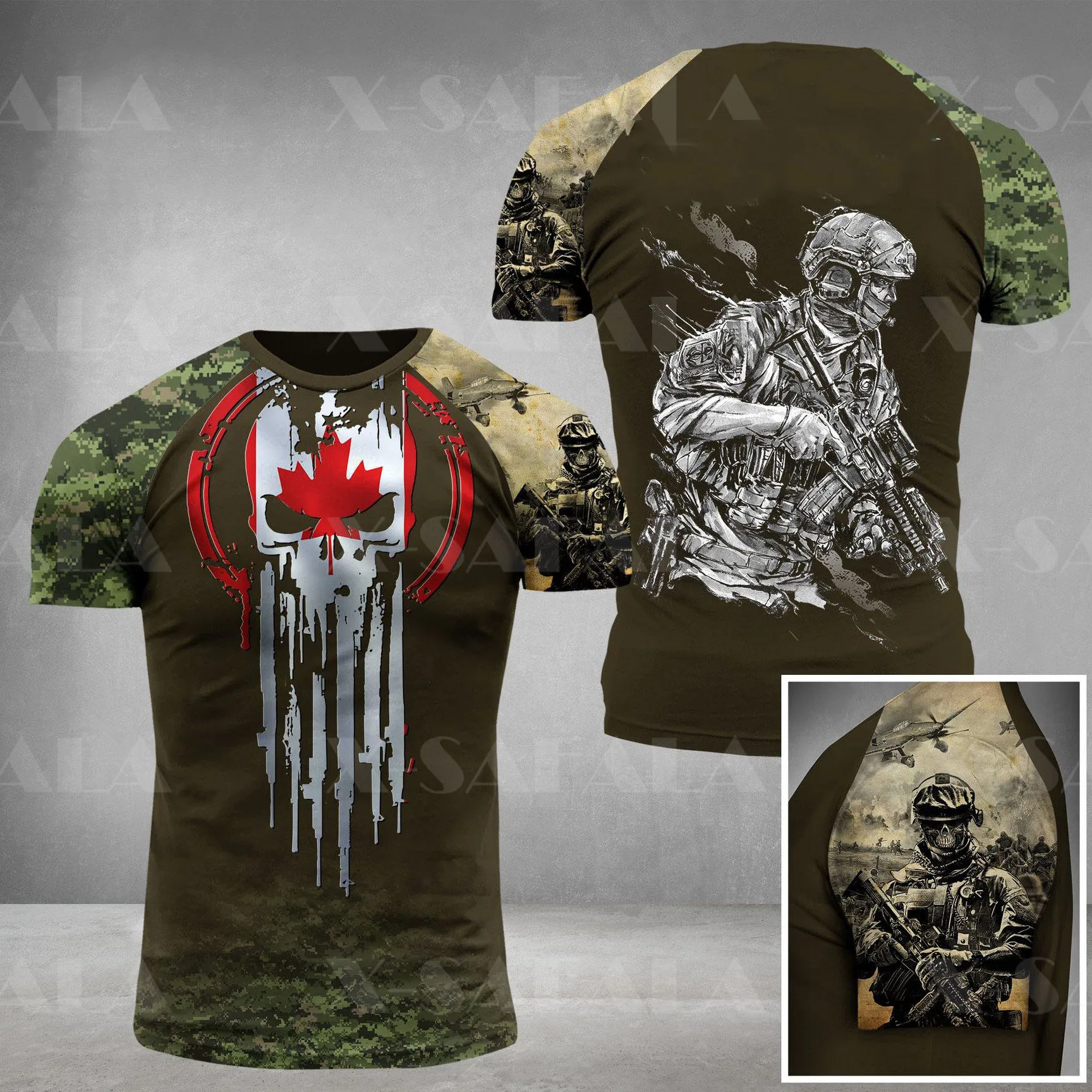 CANADIAN Soldier-ARMY-VETERAN National Flag 3D Printing Army Special Forces T-Shirt Men's Summer Round Neck Men's Women's Casual
CANADIAN Soldier-ARMY-VETERAN National Flag 3D Printing Army Special Forces T-Shirt Men's Summer Round Neck Men's Women's Casual
