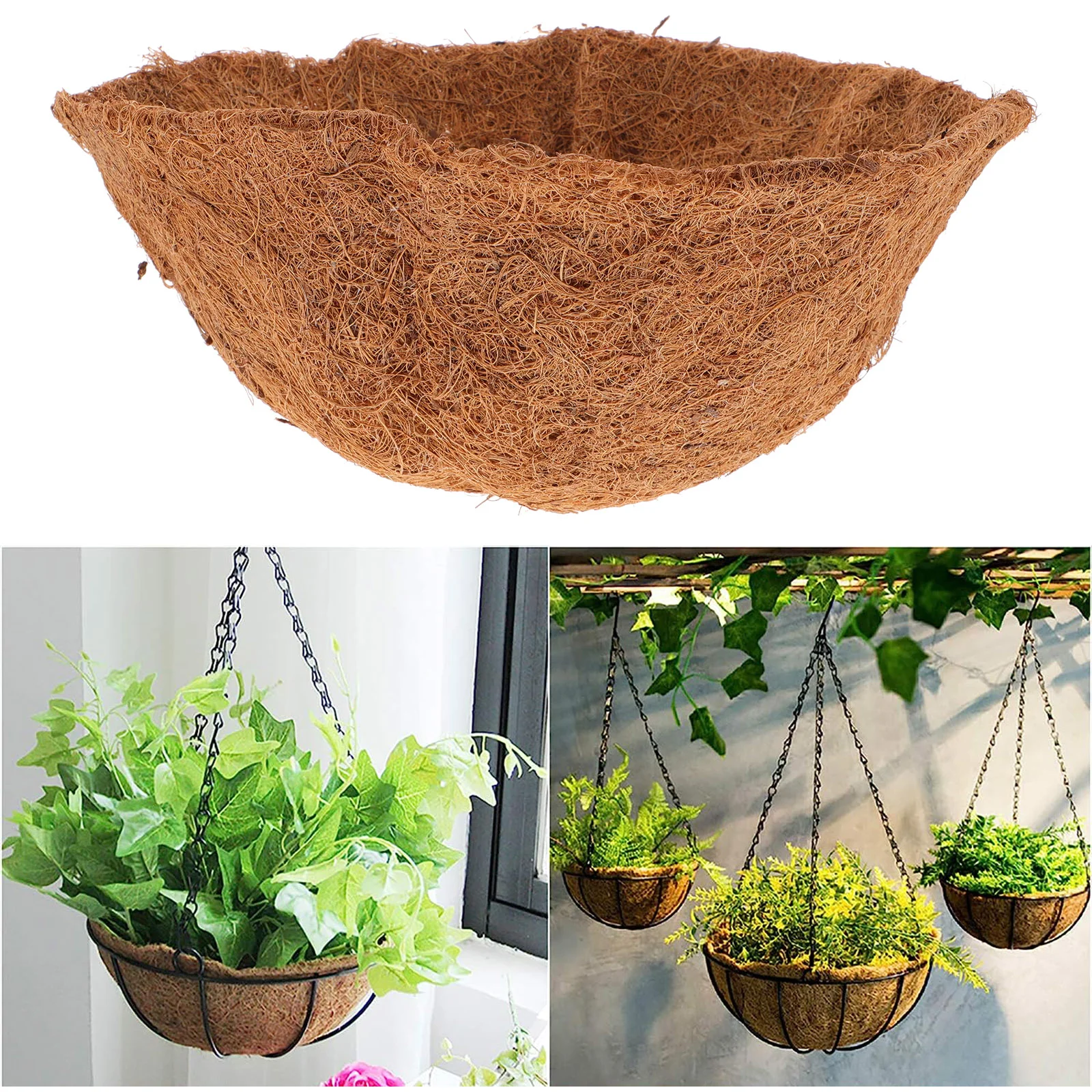 4 Pcs Coir Liner Homedecor Coconuts Fiber Hanging Basket Liners Palm Mat Decoration Flowerpot Planter Insert Accents
4 Pcs Coir Liner Homedecor Coconuts Fiber Hanging Basket Liners Palm Mat Decoration Flowerpot Planter Insert Accents