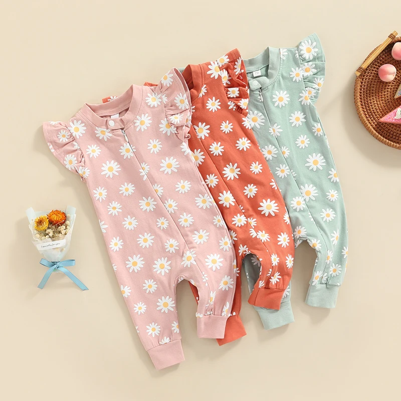 Infant Baby Girls Jumpsuit Fly Sleeve Crew Neck Flower Print Summer Long Pants for Toddler 0-18M
Infant Baby Girls Jumpsuit Fly Sleeve Crew Neck Flower Print Summer Long Pants for Toddler 0-18M