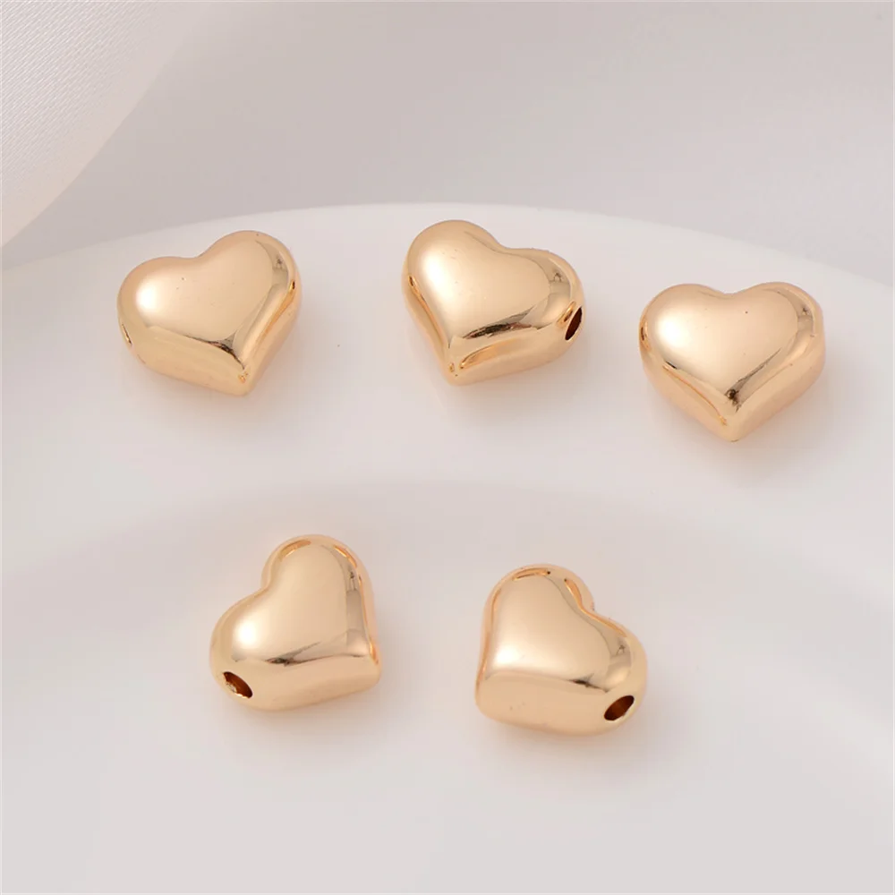 14K gold covered glossy through hole peach heart transfer beads handmade diy pearl necklace bracelet love small spacer beads
14K gold covered glossy through hole peach heart transfer beads handmade diy pearl necklace bracelet love small spacer beads