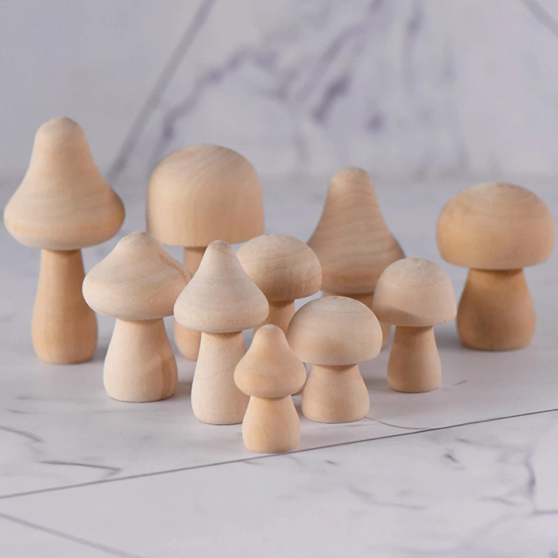 Wooden Mushroom Set Natural Unfinished Mushroom DIY Crafts Painting Peg Dolls Ornament Handmade Kids Toy
Wooden Mushroom Set Natural Unfinished Mushroom DIY Crafts Painting Peg Dolls Ornament Handmade Kids Toy