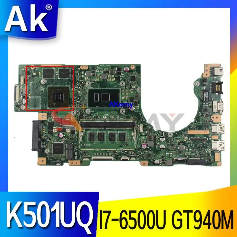 K501UQ U5000 With I7-6500U GT940M 8GB/RAM Laptop Motherboard For ASUS K501UX K501UW K501UXM K501UB Mainboard 100% Tested
K501UQ U5000 With I7-6500U GT940M 8GB/RAM Laptop Motherboard For ASUS K501UX K501UW K501UXM K501UB Mainboard 100% Tested