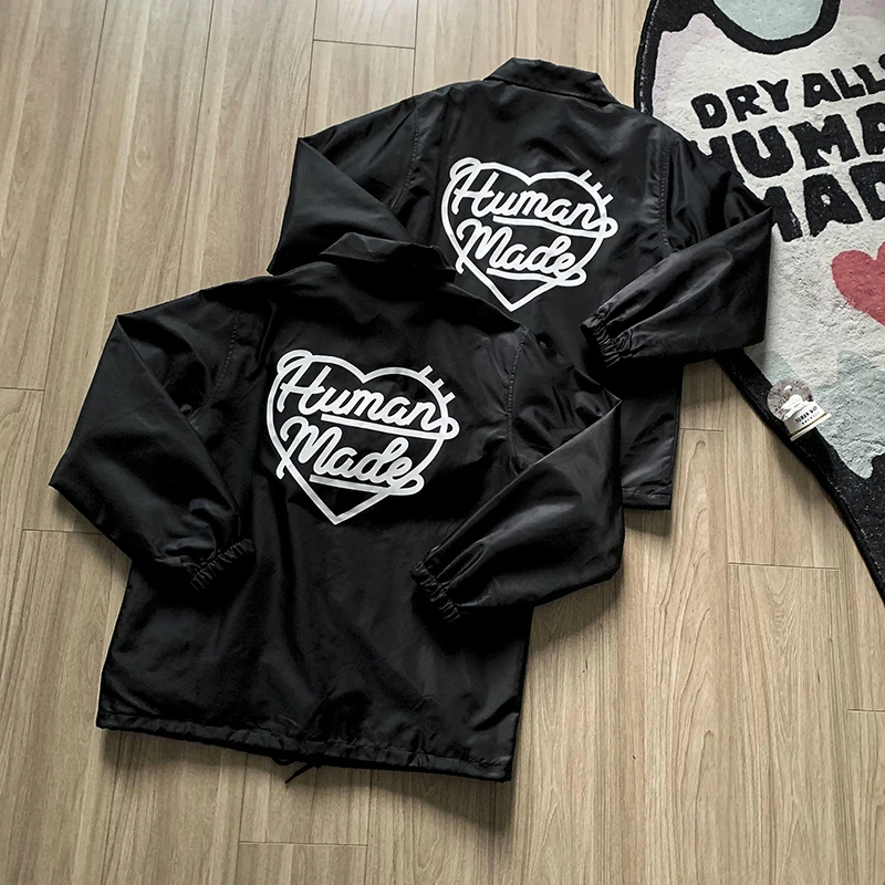 Human Made Black Jackets Japanese Printing Heart Men Women 1:1 High Quality Oversied Wind Breaker
Human Made Black Jackets Japanese Printing Heart Men Women 1:1 High Quality Oversied Wind Breaker