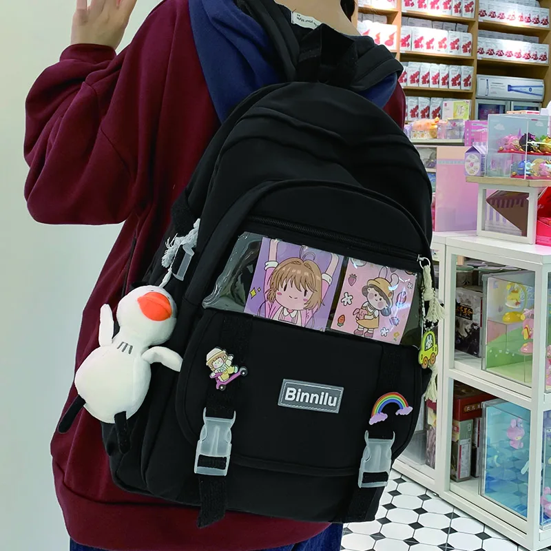 Black Nylon Women's Backpack 2023 New Teenagers Girls School Bag Female Student Solid Color Bookbag Lady Large Capacity Rucksack
Black Nylon Women's Backpack 2023 New Teenagers Girls School Bag Female Student Solid Color Bookbag Lady Large Capacity Rucksack