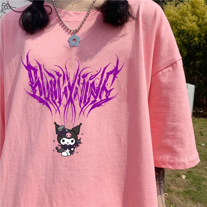 Sanrio Short Sleeve T-Shirt Kuromi Cute Short Sleeve Hip Hop Cartoon Graffiti T-Shirt Loose Top Graphic T Shirts
Sanrio Short Sleeve T-Shirt Kuromi Cute Short Sleeve Hip Hop Cartoon Graffiti T-Shirt Loose Top Graphic T Shirts