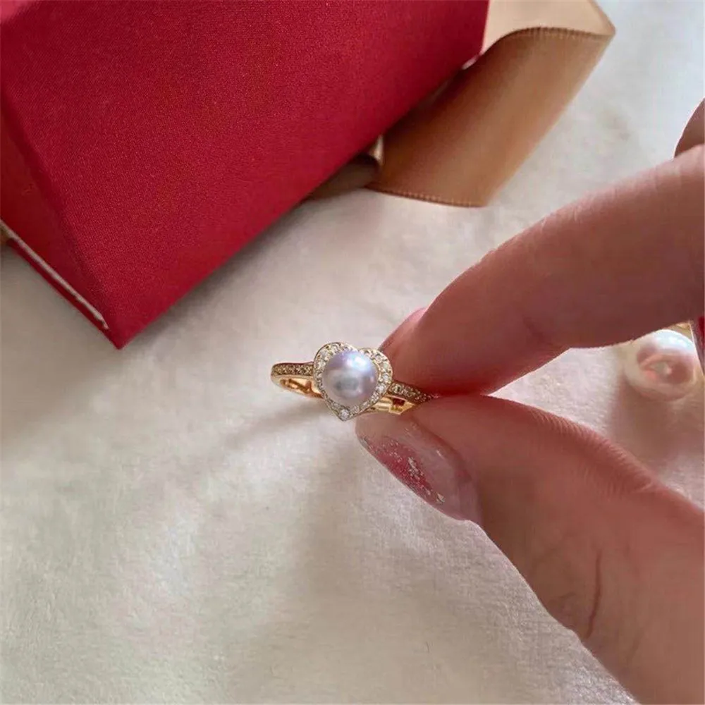 DIY Pearl Accessories S925 sterling silver jewelry Love pearl ring empty support adjustment with 6-7mm round beads No Pearl
DIY Pearl Accessories S925 sterling silver jewelry Love pearl ring empty support adjustment with 6-7mm round beads No Pearl