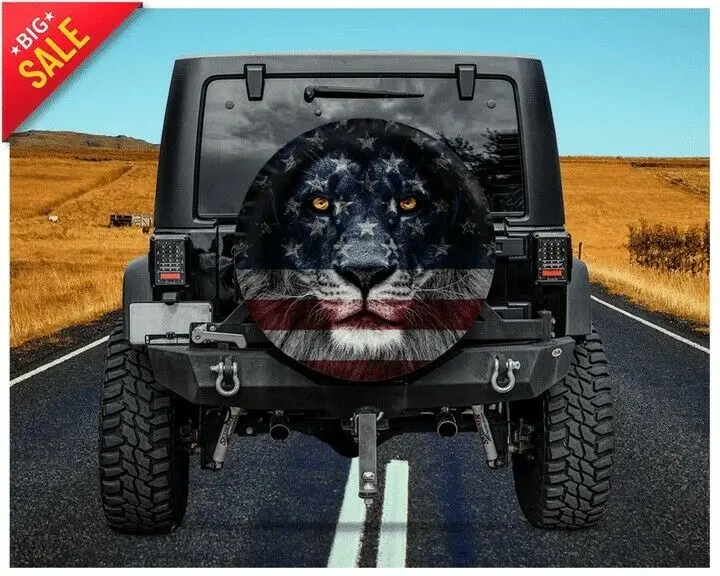 Jesus Lion Of Judah American Flag Spare Tire Cover 32" Independence Day Gift
Jesus Lion Of Judah American Flag Spare Tire Cover 32" Independence Day Gift