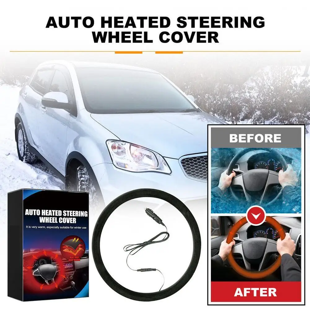 12V Heated Steering Wheel Cover Rechargeable Heated Steering Wheel Covers Winter Hand Warmer Auto Steering Wheel Cover
12V Heated Steering Wheel Cover Rechargeable Heated Steering Wheel Covers Winter Hand Warmer Auto Steering Wheel Cover