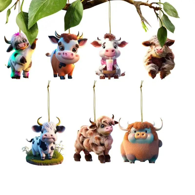 Christmas Tree Decorations Hangings Tree Decorations 7Pcs/Set Cartoon Cow Decorations Window Hangings For Christmas Party
Christmas Tree Decorations Hangings Tree Decorations 7Pcs/Set Cartoon Cow Decorations Window Hangings For Christmas Party