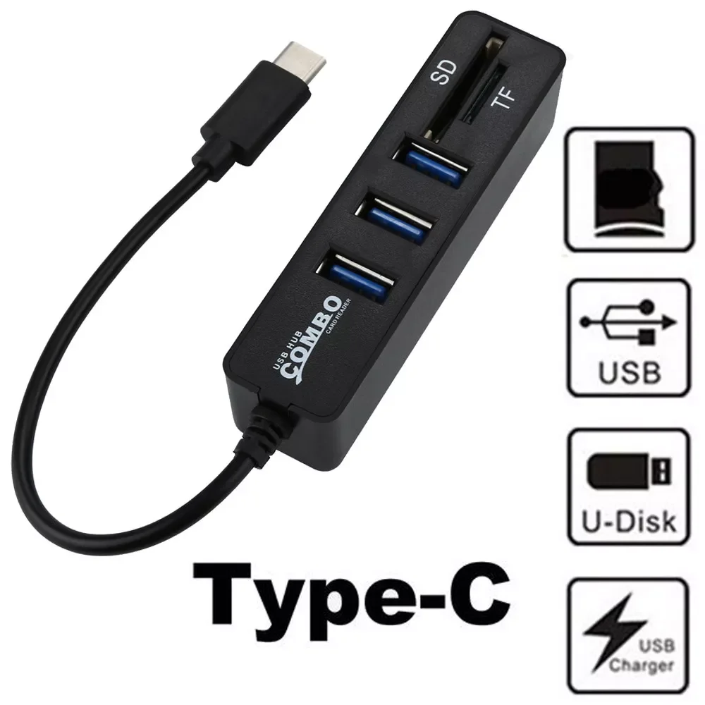 Type C HUB 2 in1 Type-C OTG USB Hub Splitter Combo 3 PortsHab TF SD Card Reader All In One For PC Computer Accessories 20J29
Type C HUB 2 in1 Type-C OTG USB Hub Splitter Combo 3 PortsHab TF SD Card Reader All In One For PC Computer Accessories 20J29