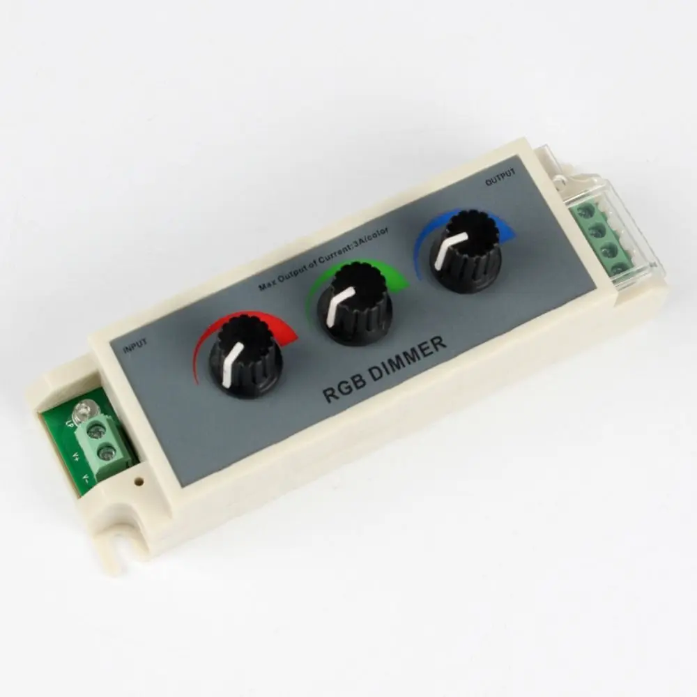 DC12-24V RGB Dimmer 9A 3‑Channel Red Green Blue Light Trimming Switch Brightness Adjust for 5050 2835 Color Light Bars
DC12-24V RGB Dimmer 9A 3‑Channel Red Green Blue Light Trimming Switch Brightness Adjust for 5050 2835 Color Light Bars