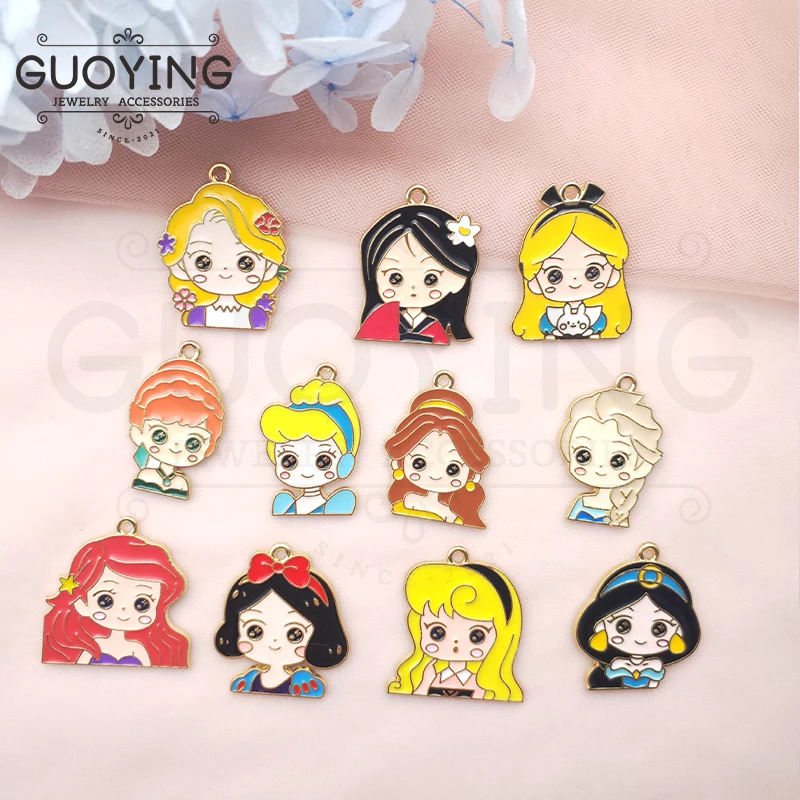 10pcs Alloy Enamel Charm Cute Princess Series Pendant Earrings DIY Designer Handmade Jewelry Accessories Keychain Charms
10pcs Alloy Enamel Charm Cute Princess Series Pendant Earrings DIY Designer Handmade Jewelry Accessories Keychain Charms