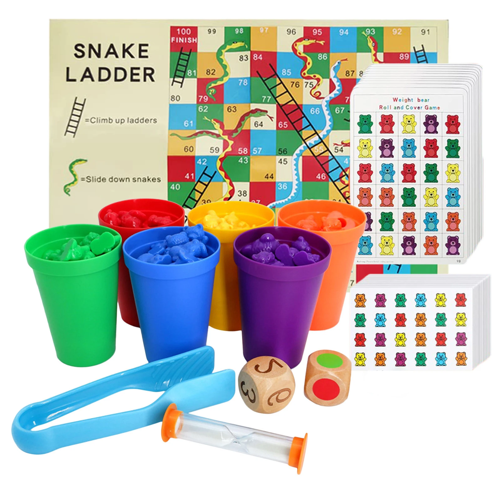 116PCS Rainbow Counting Bears Counting Bears With Matching Sorting Cups Sorting Bears And Cups STEM Educational Toy For Toddler
116PCS Rainbow Counting Bears Counting Bears With Matching Sorting Cups Sorting Bears And Cups STEM Educational Toy For Toddler