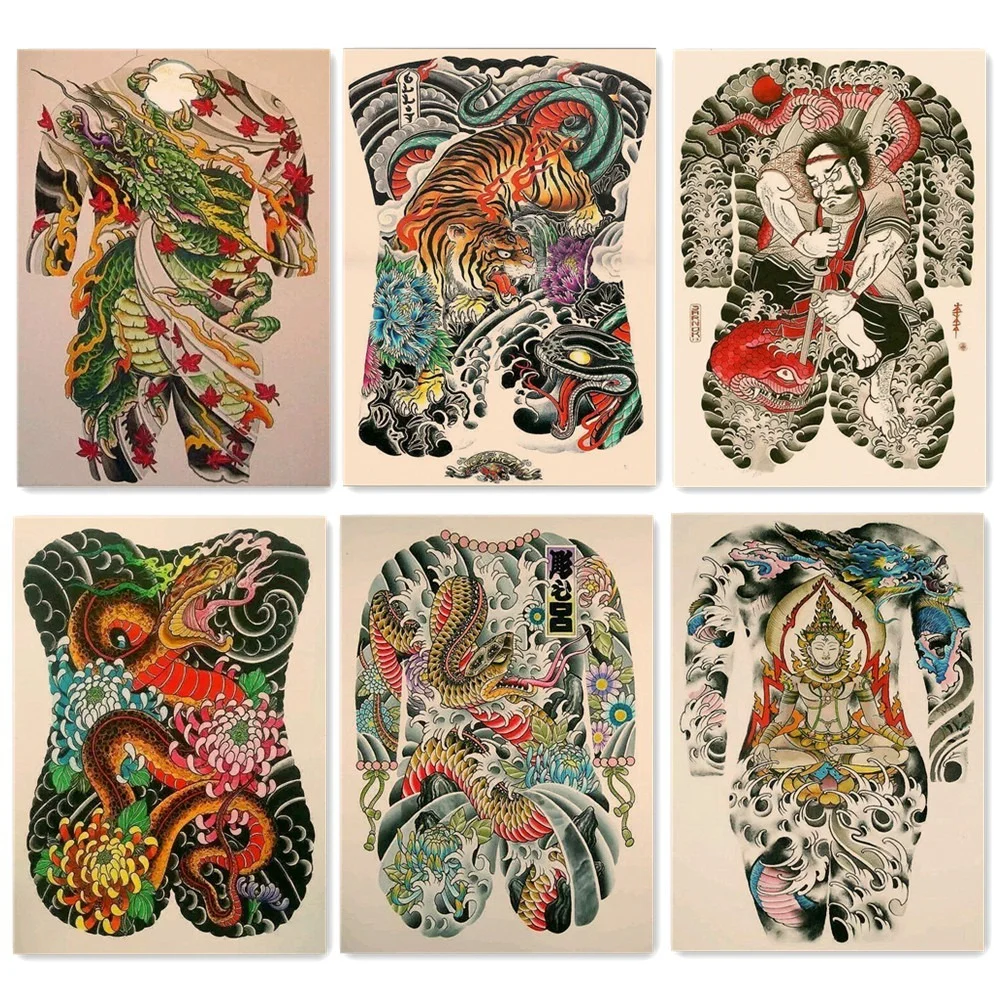 Ukiyo-e Full Back Tattoo Posters Prints Wall Art Pictures Vintage Kraft Paper Print Art Wall Sticker Bedroom Home Decor Painting
Ukiyo-e Full Back Tattoo Posters Prints Wall Art Pictures Vintage Kraft Paper Print Art Wall Sticker Bedroom Home Decor Painting