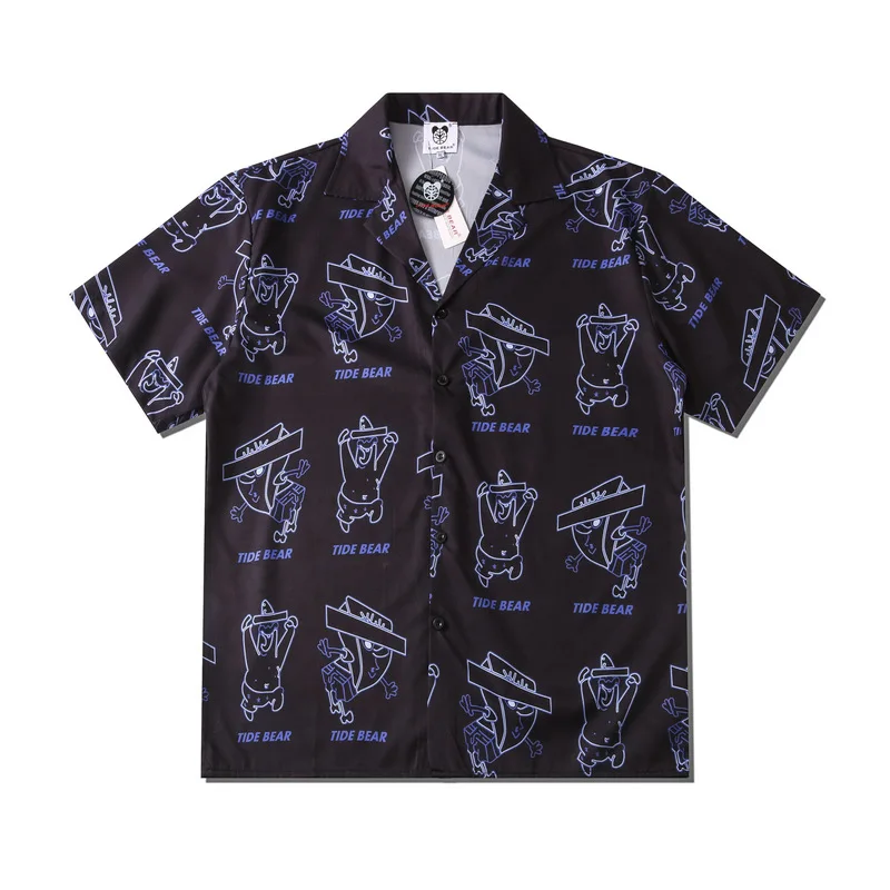 Summer New Men Hip-Hop TIDE BEAR Print Shirt Lovers Fashion Short Sleeve Cool Thin Loose Hawaiian Beach Harajuku Lapel Shirts
Summer New Men Hip-Hop TIDE BEAR Print Shirt Lovers Fashion Short Sleeve Cool Thin Loose Hawaiian Beach Harajuku Lapel Shirts