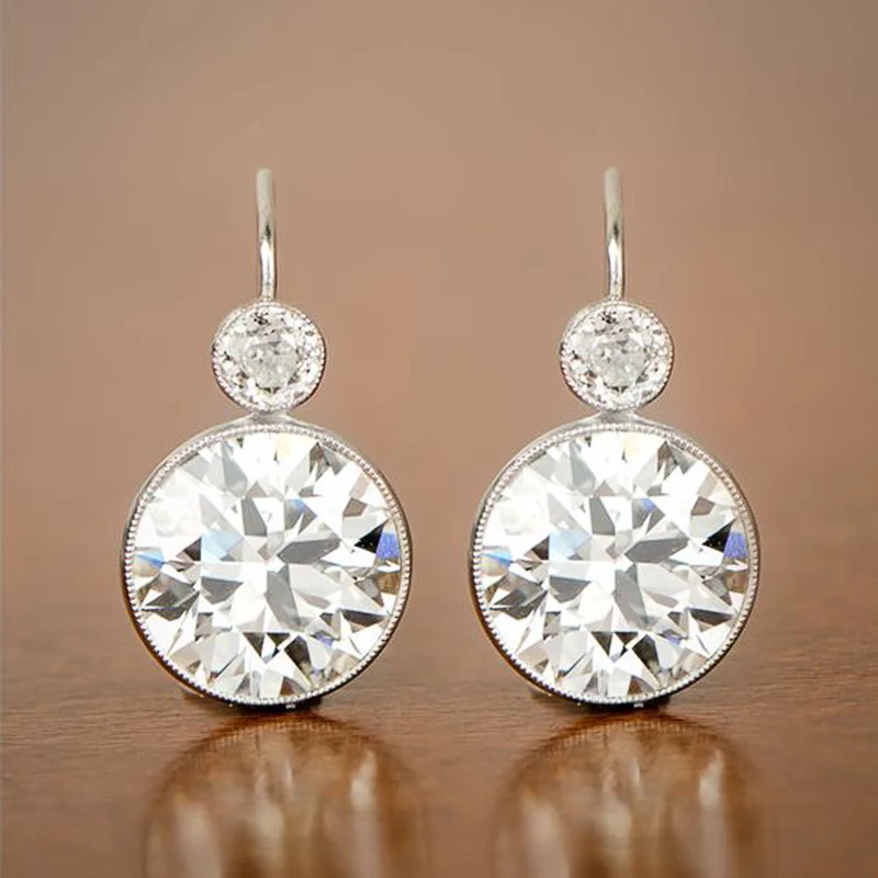 Elegant Bague Female Accessories Simple Round Zirconia Drop Earrings for Design Delicate Women Daily Wearable Fashion Jewelry
Elegant Bague Female Accessories Simple Round Zirconia Drop Earrings for Design Delicate Women Daily Wearable Fashion Jewelry
