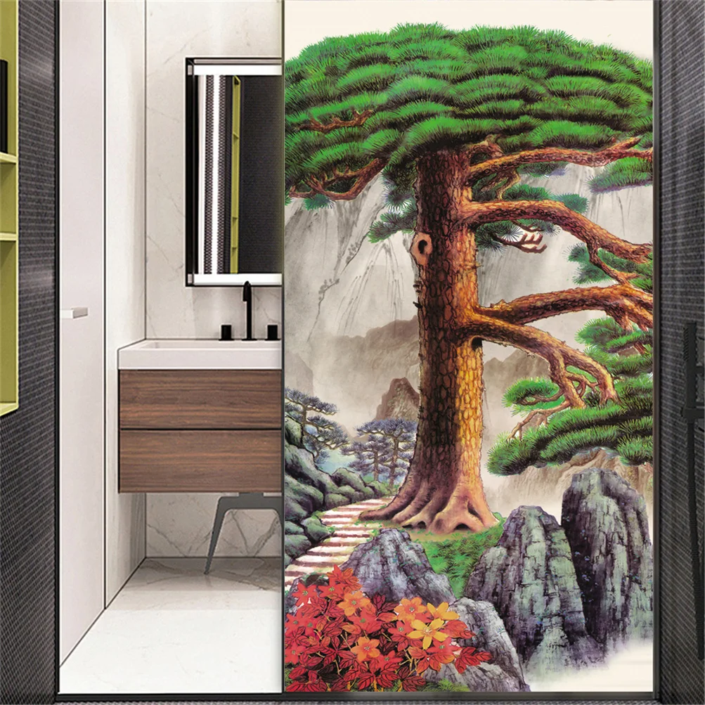 Privacy Window Film No-Glue Pine Tree Painting Decorative Glass Covering Static Cling Frosted Window Stickers Window Tint
Privacy Window Film No-Glue Pine Tree Painting Decorative Glass Covering Static Cling Frosted Window Stickers Window Tint