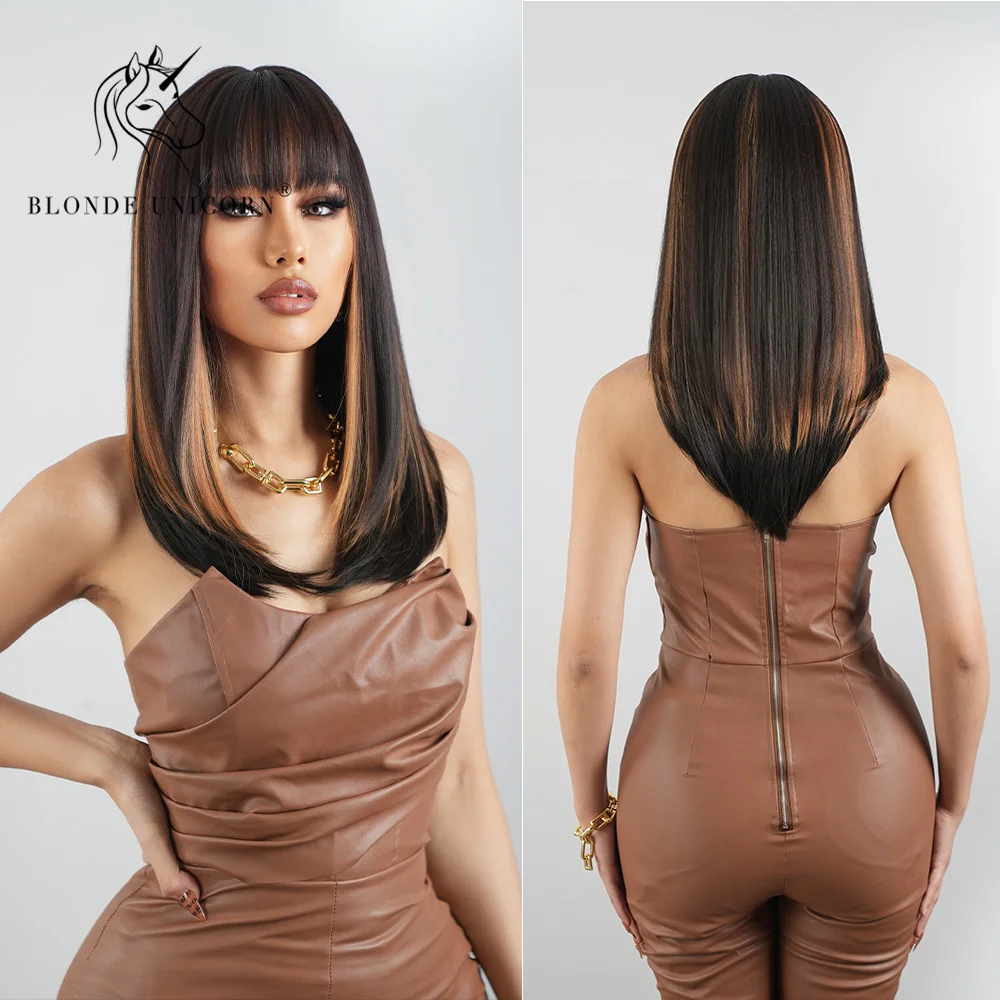 Blonde Unicorn Black Brown Wig with Bangs Synthetic Medium Long Straight Wig Women Cosplay Daily Party Wigs Heat Resistant
Blonde Unicorn Black Brown Wig with Bangs Synthetic Medium Long Straight Wig Women Cosplay Daily Party Wigs Heat Resistant