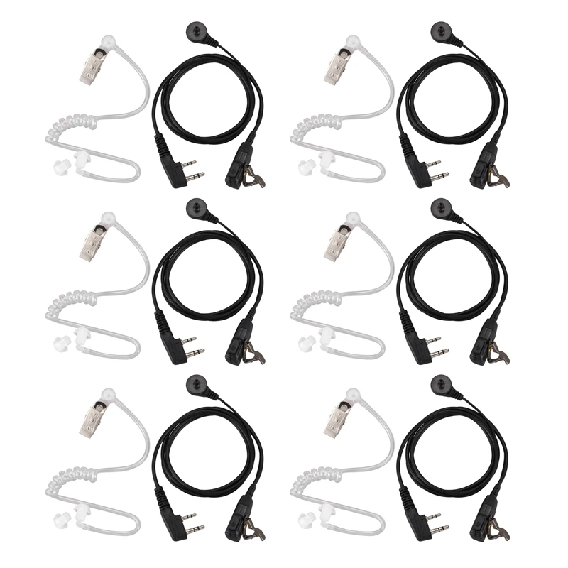 6X 2 Pin PTT MIC Headset Covert Acoustic Tube In-Ear Earpiece For Kenwood TYT Baofeng UV-5R BF-888S CB Radio Accessories
6X 2 Pin PTT MIC Headset Covert Acoustic Tube In-Ear Earpiece For Kenwood TYT Baofeng UV-5R BF-888S CB Radio Accessories