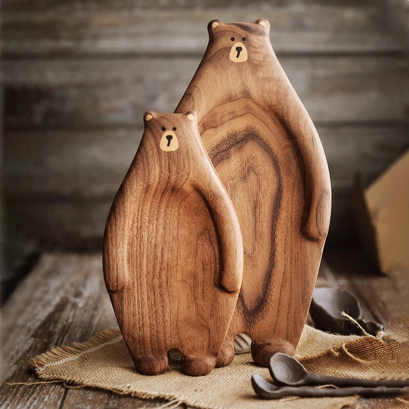Black Walnut Wood Cartoon Bear Plate Fruit Storage Plate Children's Creative Wood Carving Plate Household Ornaments
Black Walnut Wood Cartoon Bear Plate Fruit Storage Plate Children's Creative Wood Carving Plate Household Ornaments