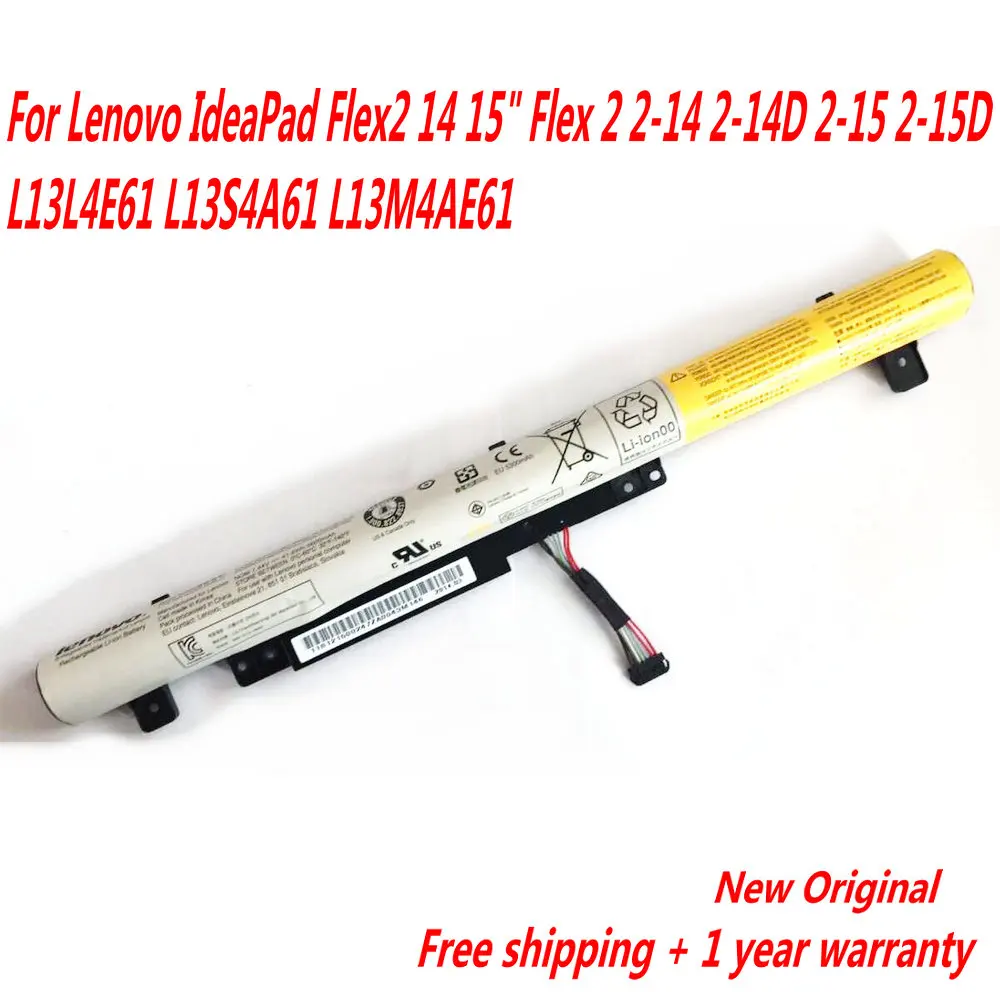 Original L13L4A61 Laptop Battery For Lenovo IdeaPad Flex2 14 15" Flex 2 2-14 2-14D 2-15 2-15D L13L4E61 L13S4A61 L13M4AE61
Original L13L4A61 Laptop Battery For Lenovo IdeaPad Flex2 14 15" Flex 2 2-14 2-14D 2-15 2-15D L13L4E61 L13S4A61 L13M4AE61