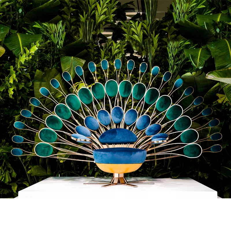 Classic design big peacock chair light luxury style hotel club lobby artistic stainless steel sofa chair
Classic design big peacock chair light luxury style hotel club lobby artistic stainless steel sofa chair