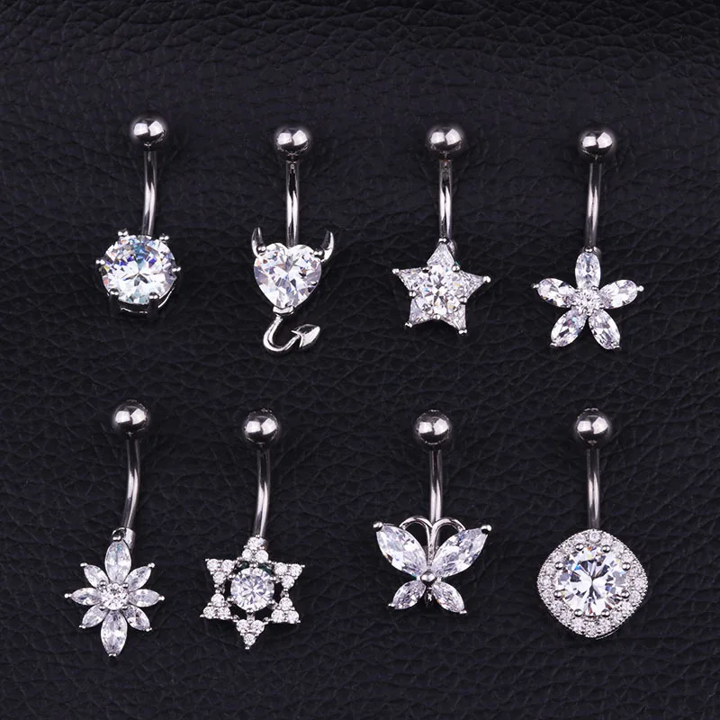 1pcs Zircon Butterfly Flower Belly Button Ring Bar Navel Ring Body Piercing Jewellery
1pcs Zircon Butterfly Flower Belly Button Ring Bar Navel Ring Body Piercing Jewellery