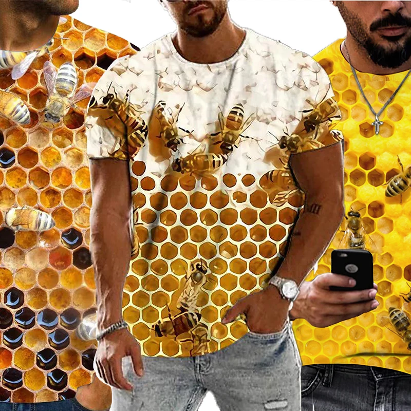 Bees Series 3d Printing T Shirt for Men Men's Summer Animal Yellow T-shirt O-neck Tops Oversixed Shirt Tees Unisex Clothes 6XL
Bees Series 3d Printing T Shirt for Men Men's Summer Animal Yellow T-shirt O-neck Tops Oversixed Shirt Tees Unisex Clothes 6XL