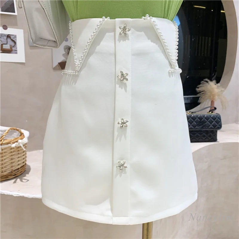2022 Spring Skirts Womans New Korean Style High Waist A- Line All-Match Slimming Temperament Hip Faldas Mujer White Black
2022 Spring Skirts Womans New Korean Style High Waist A- Line All-Match Slimming Temperament Hip Faldas Mujer White Black