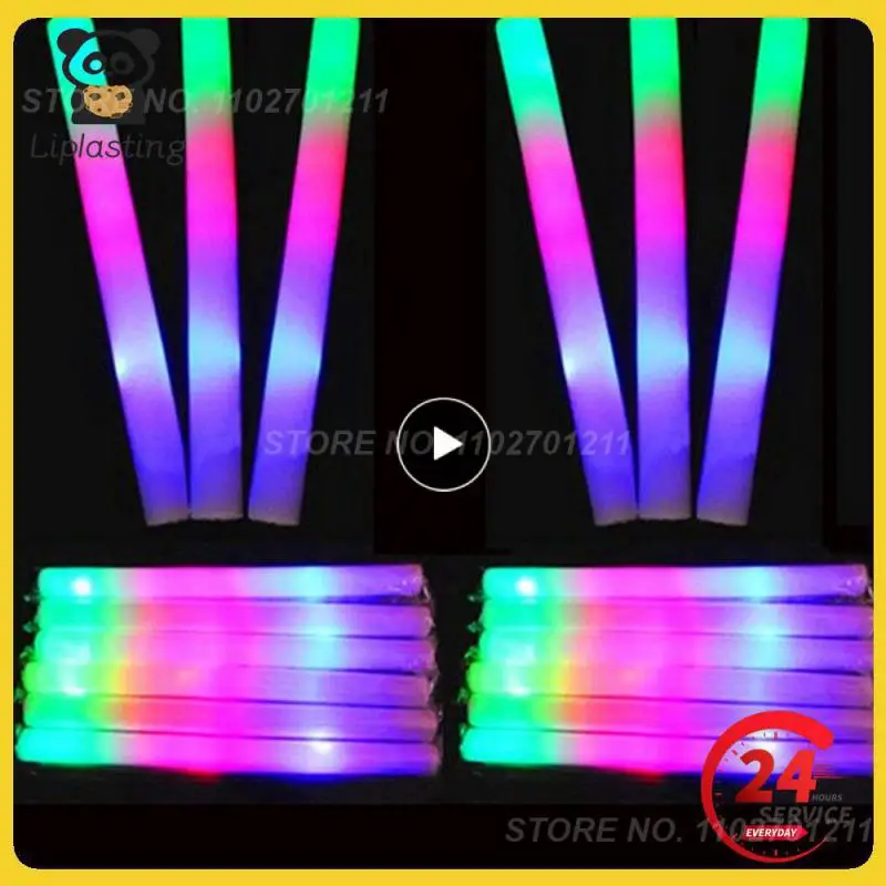 

Разноцветные светящиеся пенные палочки, 1 ~ 5 шт., светодиодные светящиеся палочки, разноцветное освещение, разноцветная пенопластовая палка, аксессуары для флуоресцентных ламп