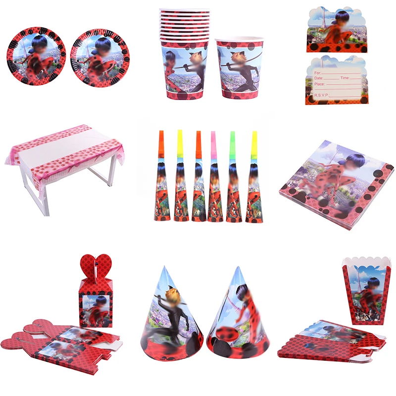 New Optional cute lady bugg Decoration Party favors Plates Fork Flag Children Kids Birthday Party Disposable Tableware Sets
New Optional cute lady bugg Decoration Party favors Plates Fork Flag Children Kids Birthday Party Disposable Tableware Sets