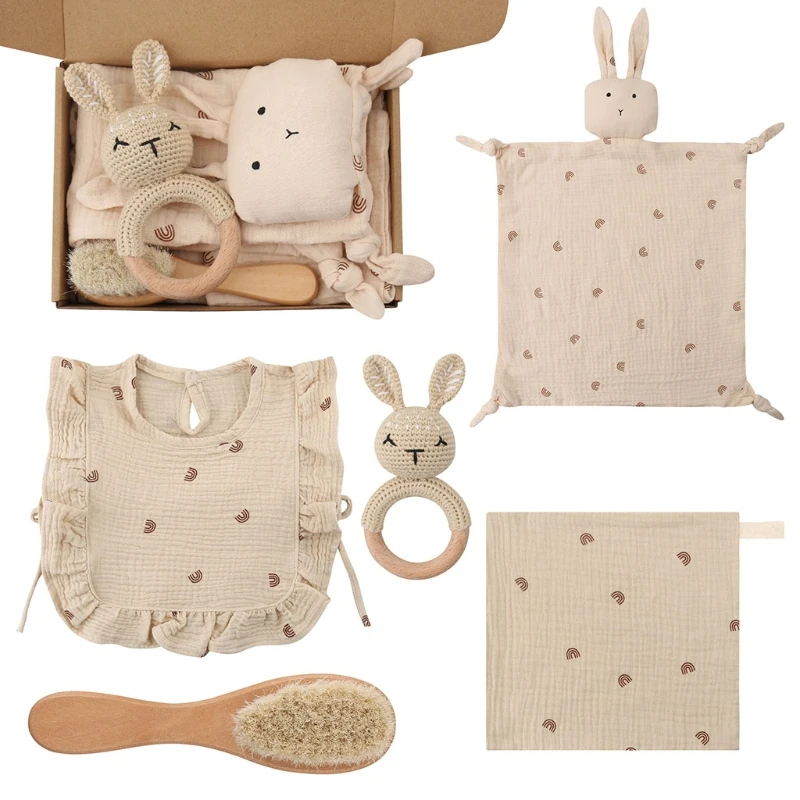 5 Pcs Baby Toys Gifts Wooden Crochet Rattle Teether Wash Facecloth Infants Bib
5 Pcs Baby Toys Gifts Wooden Crochet Rattle Teether Wash Facecloth Infants Bib