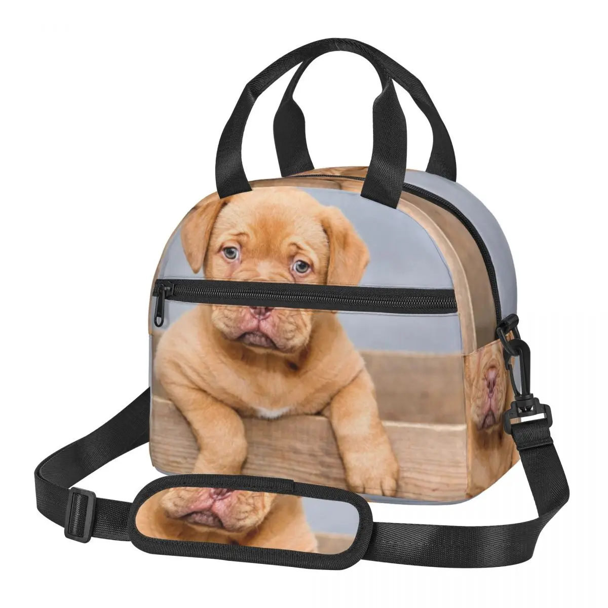 Thermal Lunch Box Bag for Women Kids Cute Puppy On Wood Food Storage Container Travel Picnic Bento Bag
Thermal Lunch Box Bag for Women Kids Cute Puppy On Wood Food Storage Container Travel Picnic Bento Bag