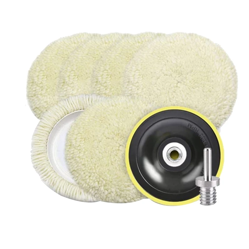 6 Piece 7 Inch Polishing Pads Wool Polishing Pads With Hook And Loop Polishing Pad Backing For Car Polisher
6 Piece 7 Inch Polishing Pads Wool Polishing Pads With Hook And Loop Polishing Pad Backing For Car Polisher