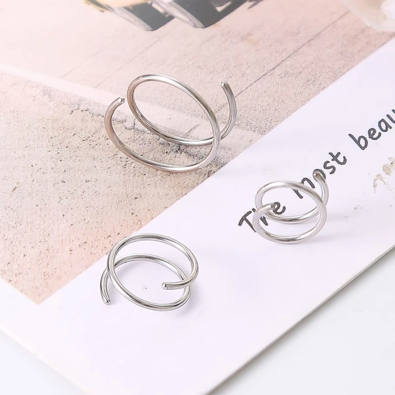 1 Pc/5 Pcs Spiral Nose Ring Single Piercing Nose Hoop Stainless Steel Double Nose Rings Nostril Piercing Jewelry T8DE
1 Pc/5 Pcs Spiral Nose Ring Single Piercing Nose Hoop Stainless Steel Double Nose Rings Nostril Piercing Jewelry T8DE