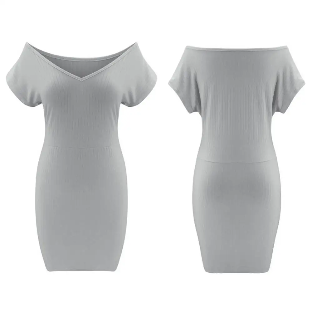 Hot Sell Women Sexy V Neck Off Shoulder Short Sleeve Ribbed Party Mini Bodycon Dress
Hot Sell Women Sexy V Neck Off Shoulder Short Sleeve Ribbed Party Mini Bodycon Dress