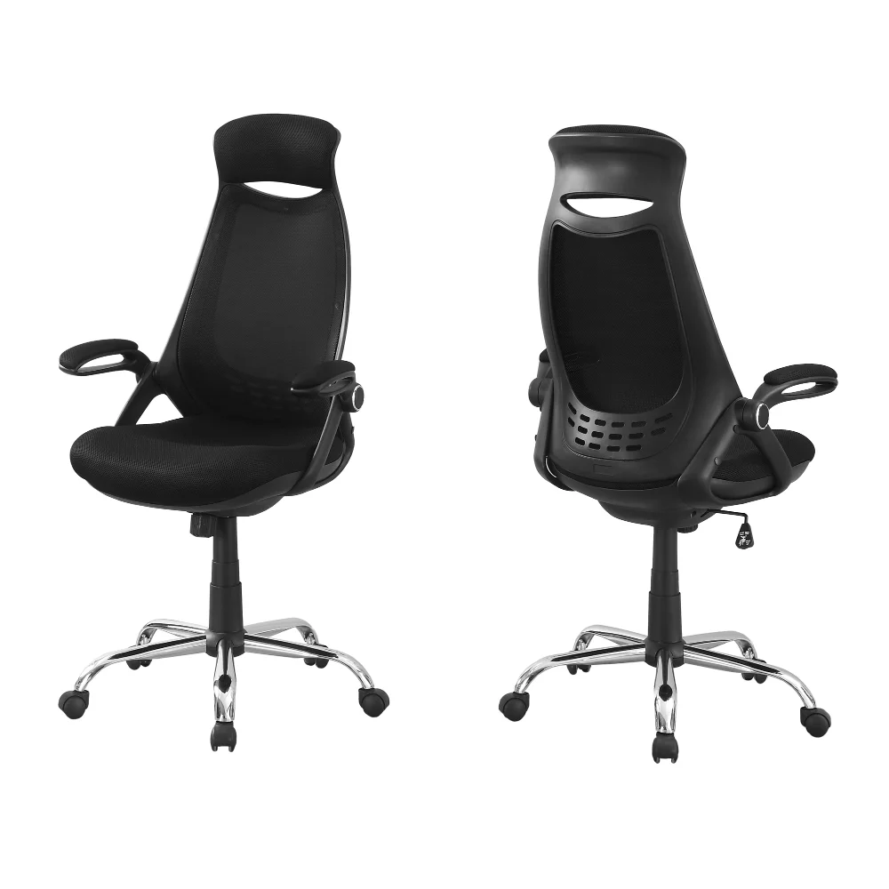 Office Chair, Adjustable Height, Swivel, Ergonomic, Armrests, Computer Desk, Work, Metal, Mesh, Black, Chrome, Contemporary
Office Chair, Adjustable Height, Swivel, Ergonomic, Armrests, Computer Desk, Work, Metal, Mesh, Black, Chrome, Contemporary