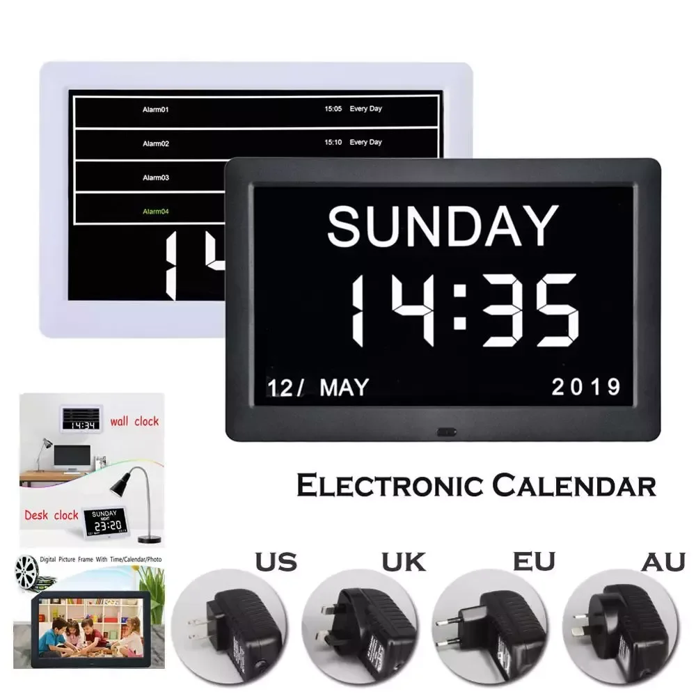 LED 8"Memory Loss Digital Electronic Calendar Alarm Day Clock with Extra Large Non-Abbreviated Day & Month 3 Alarm Home
LED 8"Memory Loss Digital Electronic Calendar Alarm Day Clock with Extra Large Non-Abbreviated Day & Month 3 Alarm Home