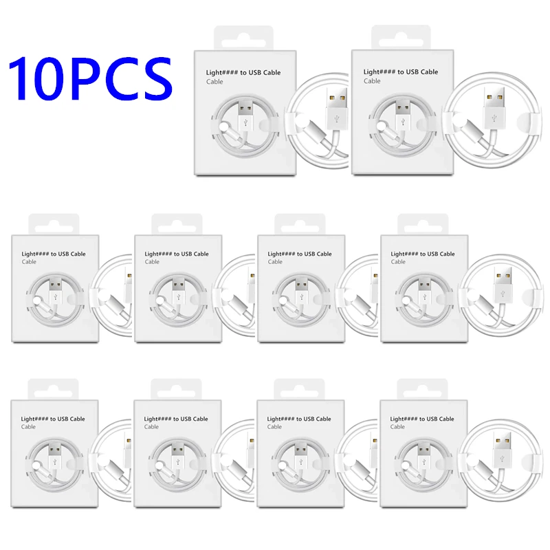10 PCS 1m USB Charging Data Cable for iPhone 8 7 6 6S Plus X XR XS 11 12 13 Pro Max 5S 5 Fast Charger Cord Cable With Retail Box
10 PCS 1m USB Charging Data Cable for iPhone 8 7 6 6S Plus X XR XS 11 12 13 Pro Max 5S 5 Fast Charger Cord Cable With Retail Box