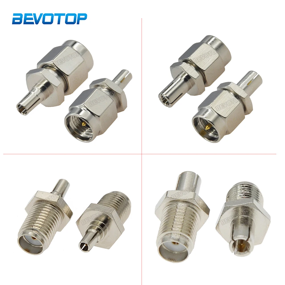 2Pcs/Lot SMA Male/Female to TS9/CRC9 Male/Female RF Coaxial Adapter Coax Connector Silver Nickel Plated
2Pcs/Lot SMA Male/Female to TS9/CRC9 Male/Female RF Coaxial Adapter Coax Connector Silver Nickel Plated