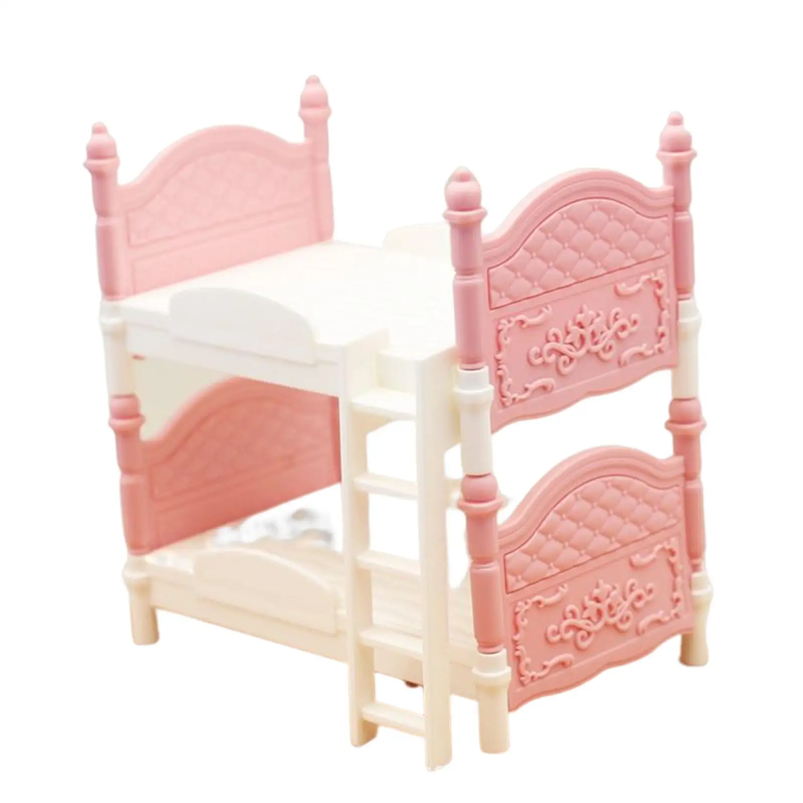 1/12 Mini Dollhouse Bedroom Bunk Bed Model Exquisite Workmanship Accessories 
1/12 Mini Dollhouse Bedroom Bunk Bed Model Exquisite Workmanship Accessories