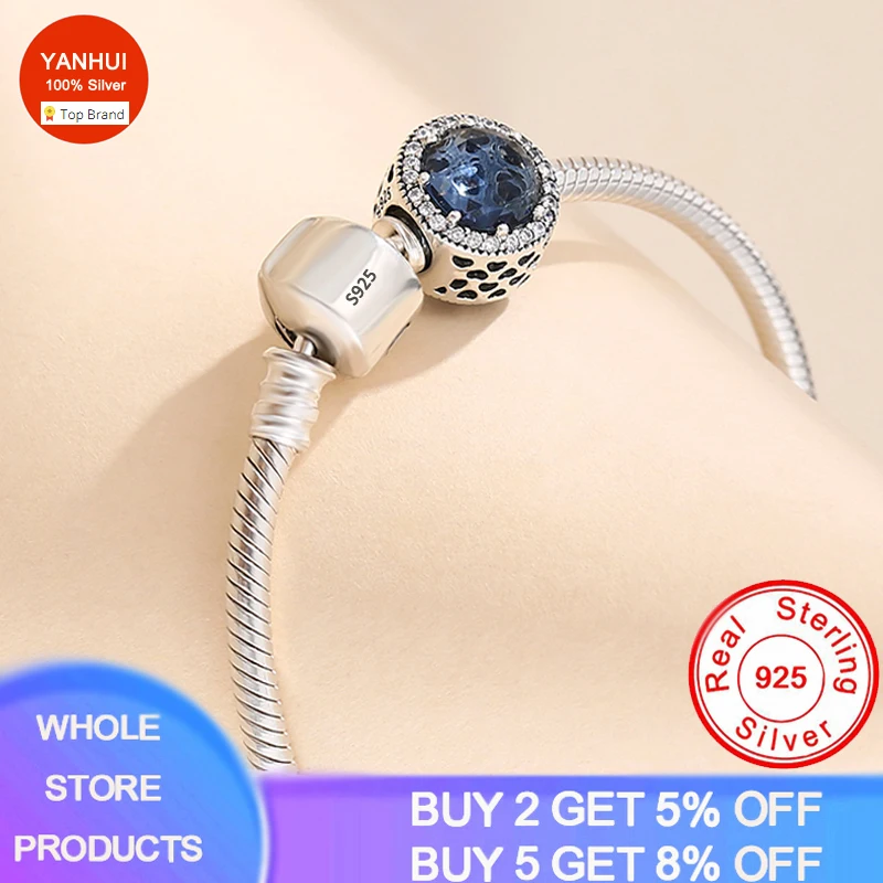 Женский браслет из серебра 925 пробы с синими бусинами
Женский браслет из серебра 925 пробы с синими бусинами