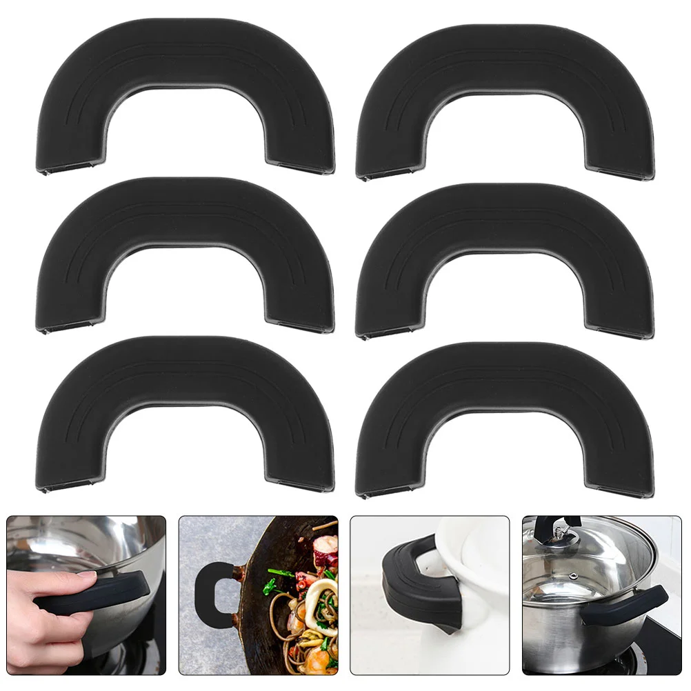 6 Pcs Pot Earrings Anti-skid Handle Sleeve Potholder Silicone Protector Basin Frame Silica Gel Bar Cover Holders
6 Pcs Pot Earrings Anti-skid Handle Sleeve Potholder Silicone Protector Basin Frame Silica Gel Bar Cover Holders