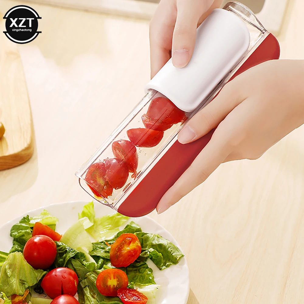 

Tomato Grape Cherry Slicer Fruit Vegetable Salad Manual Slicer Fruit And Vegetable Tool Kitchen Gadget Progressive Zip Slicer