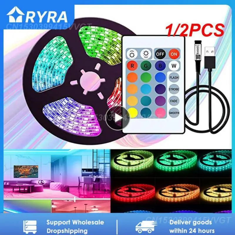 1/2PCS 5050 RGB Led Strip Lights 1M-30M 5V USB led strip TV BackLight Room Decoration Led Tape Diode Flexible Ribbon
1/2PCS 5050 RGB Led Strip Lights 1M-30M 5V USB led strip TV BackLight Room Decoration Led Tape Diode Flexible Ribbon