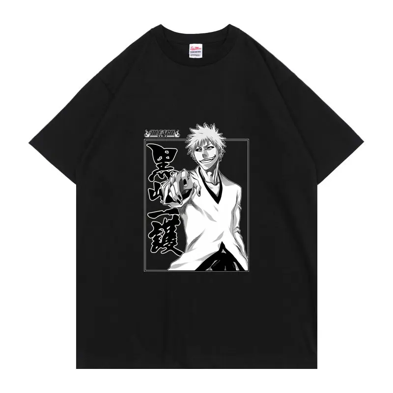 Anime Bleach Kurosaki Ichigo Japanese Vintage Unique Manga Print Pattern Tee Unisex Fashion Quality Casual Oversized T-shirt
Anime Bleach Kurosaki Ichigo Japanese Vintage Unique Manga Print Pattern Tee Unisex Fashion Quality Casual Oversized T-shirt