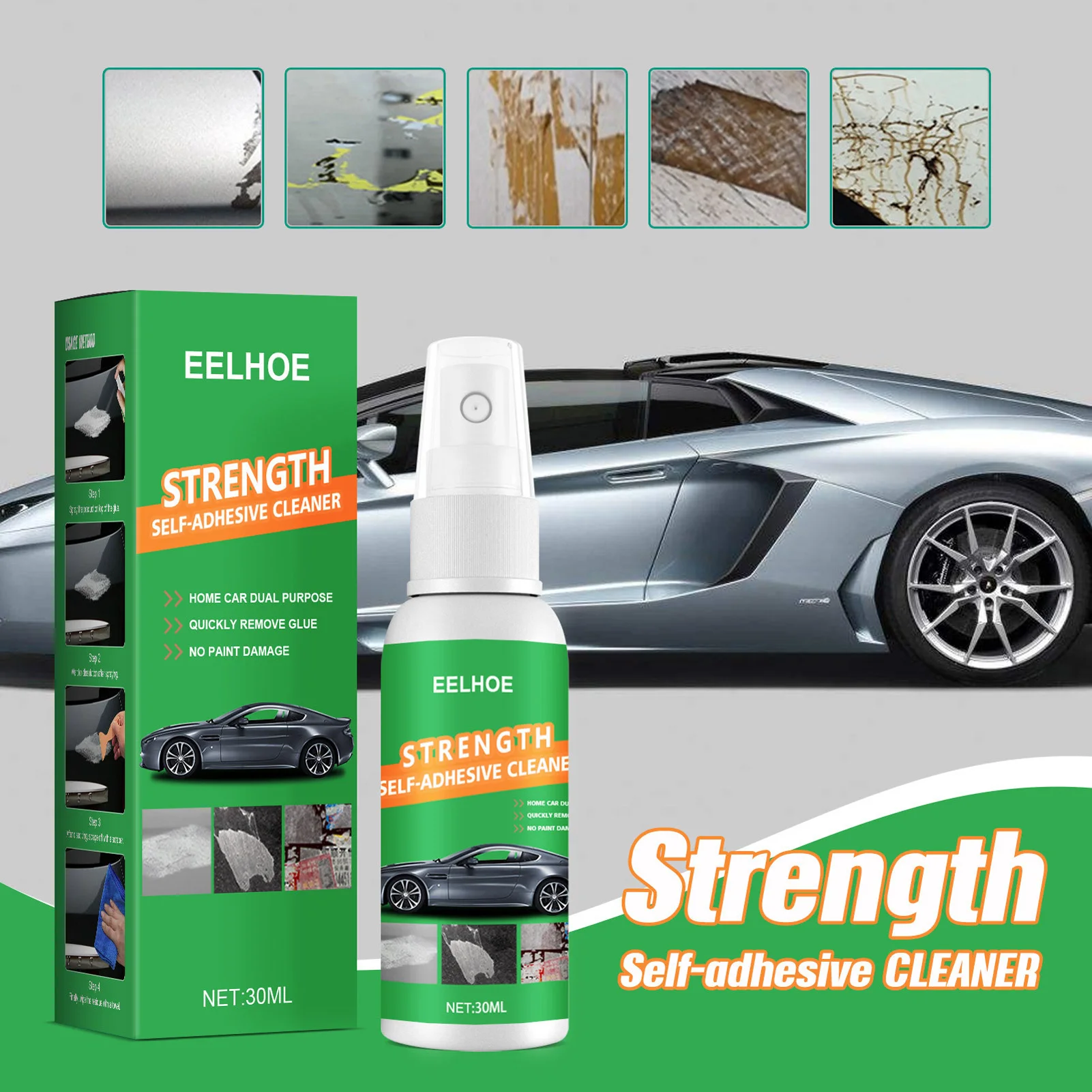 30ml Car Adhesive Remover Sprays Gel Sticker Remover Safely Removes Labels Decals Residues Tape Grease Tar Crayon Glue
30ml Car Adhesive Remover Sprays Gel Sticker Remover Safely Removes Labels Decals Residues Tape Grease Tar Crayon Glue