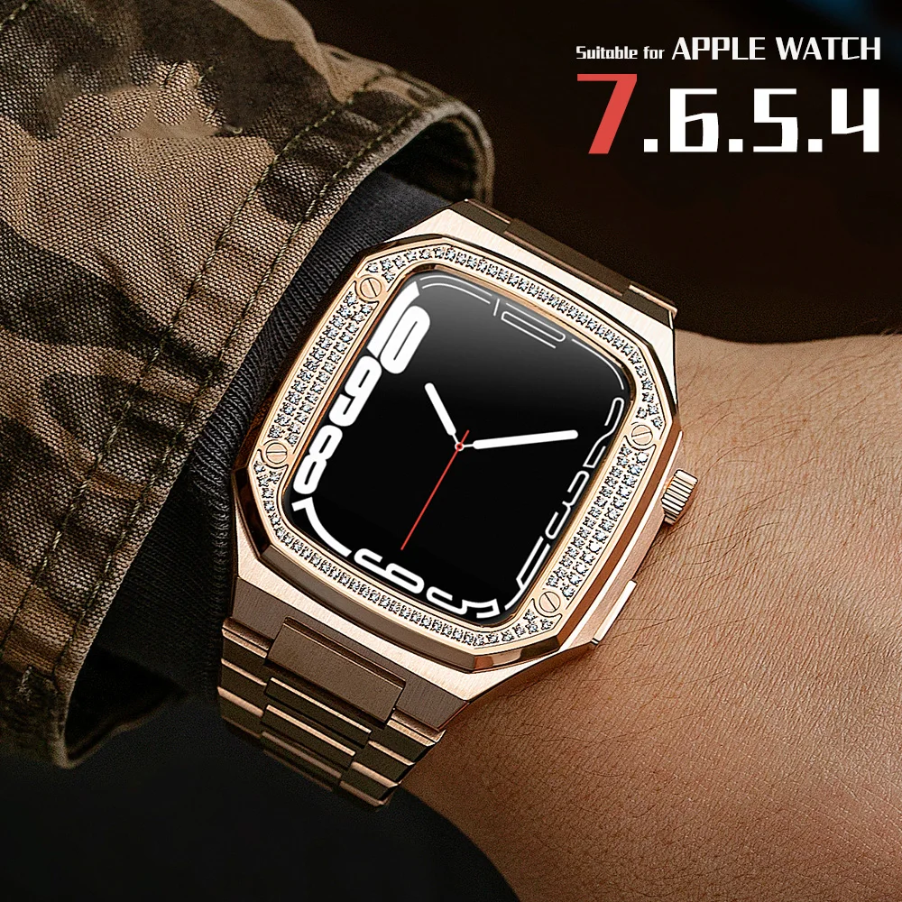 Модифицированный комплект, металлический чехол и ремешок для Apple Watch Band Series 7, 45 мм, ремешок для iWatch Band 44 мм 42 мм, резиновый браслет, браслет
Модифицированный комплект, металлический чехол и ремешок для Apple Watch Band Series 7, 45 мм, ремешок для iWatch Band 44 мм 42 мм, резиновый браслет, браслет