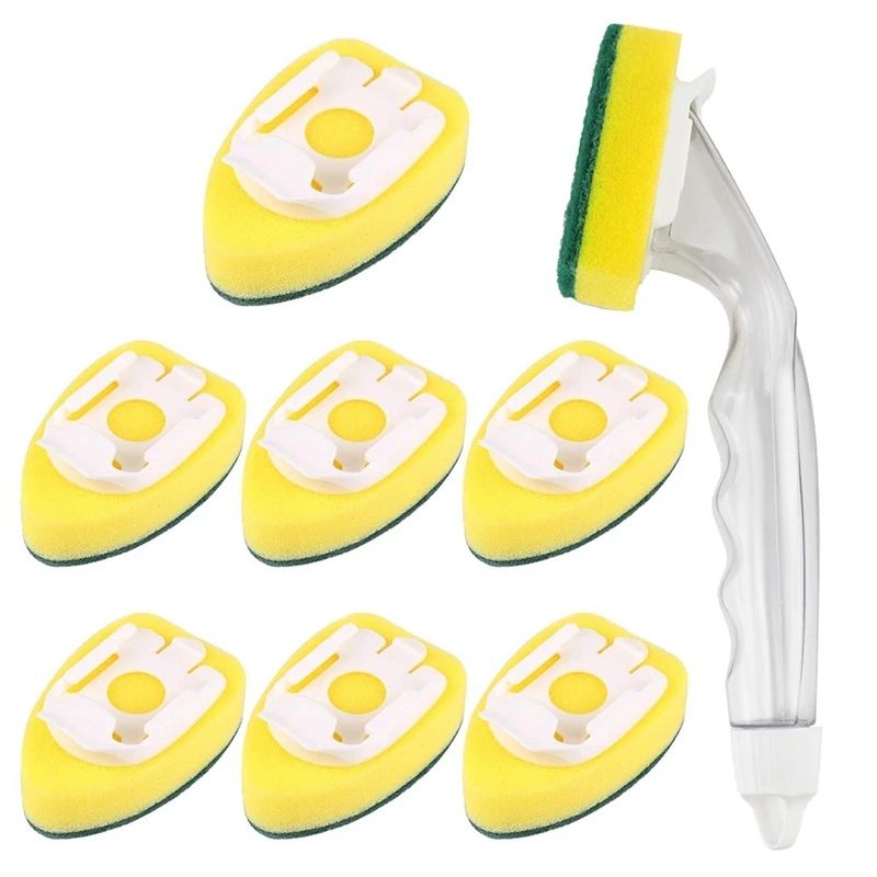 Heavy-Duty Dish-Washing Stick Sponge, Dish-Washing Sponge with Handle, Non-Scratching and Reusable Dish Sink(9 PCS)
Heavy-Duty Dish-Washing Stick Sponge, Dish-Washing Sponge with Handle, Non-Scratching and Reusable Dish Sink(9 PCS)